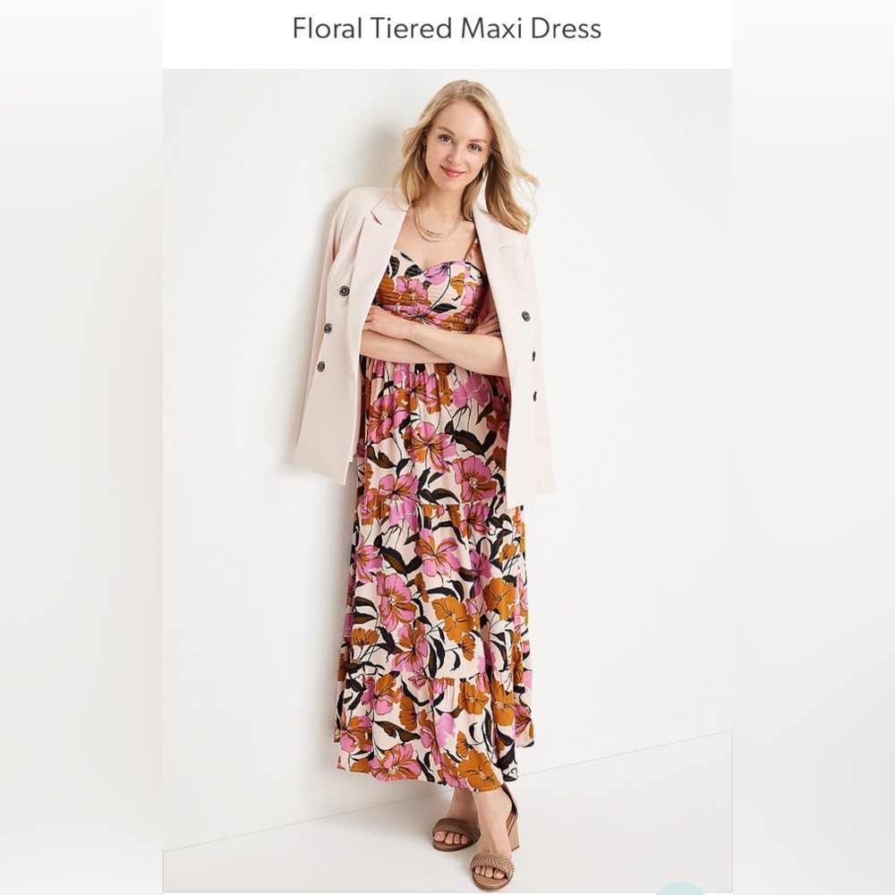 NWT Maurice’s Floral Tiered Maxi Dress Beautiful Size L